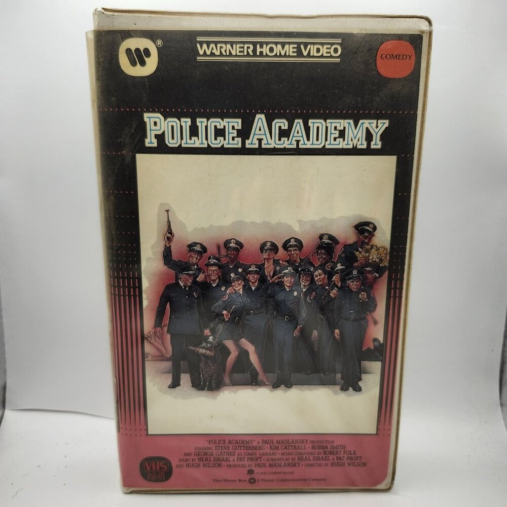 Police Academy VHS 1984 Warner Home Video Comedy Movie White Clamshell Case